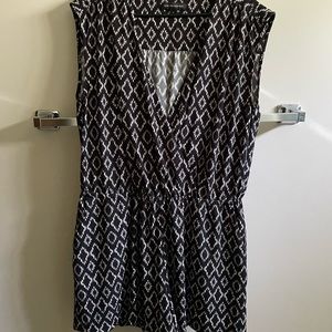 Banana Republic Romper, Size 12, Black and White Pattern
